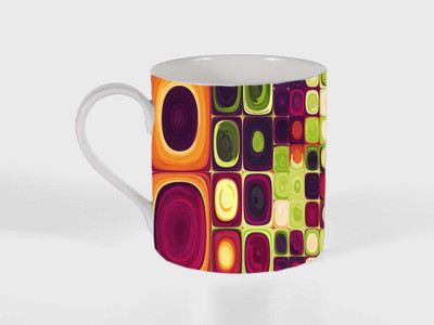 

mahis fashion squares Ceramic Mug(250 ml), Multicolor