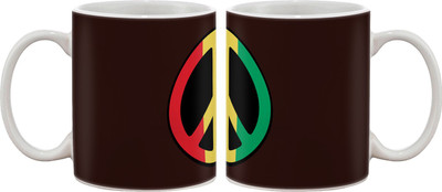 

Artifa Retro Peace Sign Porcelain, Ceramic Mug(350 ml), Multicolor