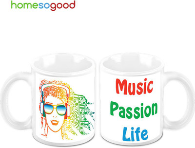 45% OFF on Homesogood Music Is Passion And Life (Pack Of 2) Ceramic Mug(325 ml, Pack of 2) 45% OFF on Homesogood Music Is Passion And Life (Pack Of 2) Ceramic Mug(325 ml, Pack of 2)