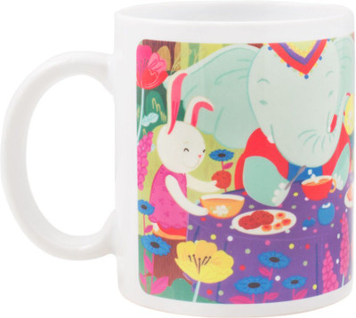 

Chumbak Time for Tea Ceramic Mug(300 ml), White