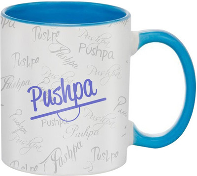 

SKY TRENDS Pushpa Birthday Gift Coffee 350 ML Ceramic Mug(350 ml), Multicolor