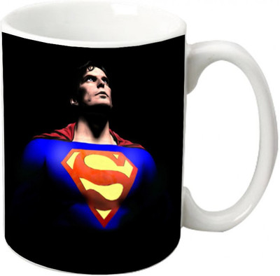 

Maison N Mode Superman Half Coffee Ceramic Mug(330 ml), Multicolor