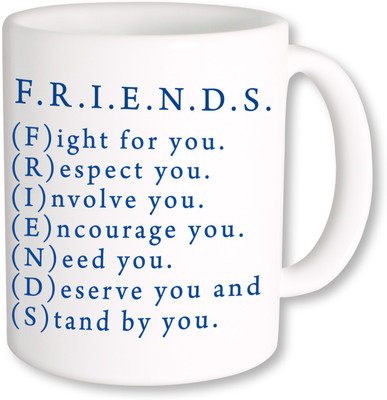 

PhotogiftsIndia Friends Full Form Ceramic Mug(325 ml), Multicolor