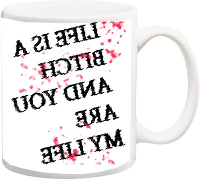 

ME&YOU Gift for Husband/Wife/Girlfriend/Boyfriend/Lover;"Valentines Day, My life areand you HD printed Ceramic Mug(325 ml), Multicolor