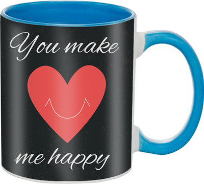 

SKY TRENDS Great Romantic Love Best Gifts For Valentine Day For Girlfriend Boyfriend Fiance Wife Husband, Anniversary,Christmas, Design 110 Ceramic Mug(325 ml), Blue
