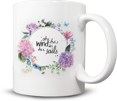 

Ackme Design Cool messages, Floral, Girl, Love Coffees Ceramic Mug(325 ml), Multicolor