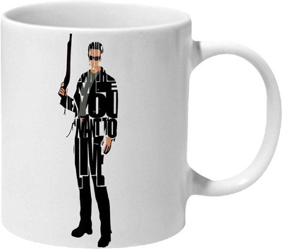 

Mooch Wale Arnold Terminator Come With Me If U Want To Live Ceramic Mug(325 ml), Multicolor