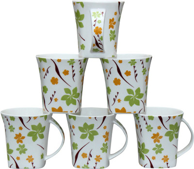 

Pearl Shagun-31 Bone China(Multicolor, Pack of 6)
