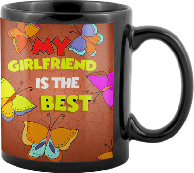 

SKY TRENDS World's Best Gifts For Valentine Girlfriend Boyfriend Friend Husband Wife Anniversary & Birthday Design Code 158 Ceramic Mug(325 ml), Black