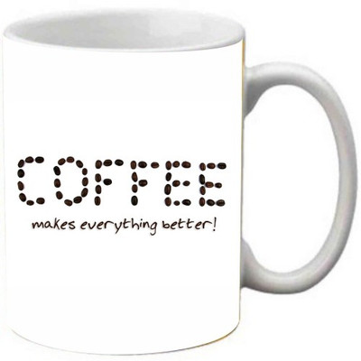 

Maison N Mode Makes Everything Better Coffee Ceramic Mug(330 ml), Multicolor