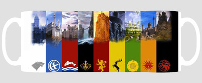 

Mooch Wale Game Of Thrones Clans And Their Castles Ceramic Mug(325 ml), Multicolor
