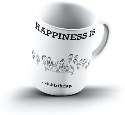 

Ucard Happiness Is1693 Bone China, Ceramic, Porcelain Mug(325 ml)
