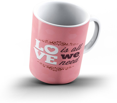 

Ucard Valentines Day Love679 Bone China, Ceramic, Porcelain Mug(325 ml), Multicolor