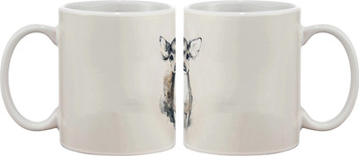 

Artifa Deer Drawing Porcelain, Ceramic Mug(350 ml), Multicolor