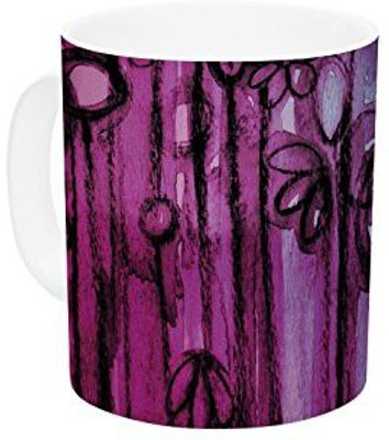 

Kess InHouse InHouse Ebi Emporium Winter Garden-Ombre Purple Teal Ceramic Coffee, 11 oz, Multicolor Ceramic Mug(60 ml)