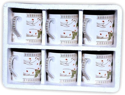 

Pearl GreenW-1 Bone China(Green, White, Pack of 6)