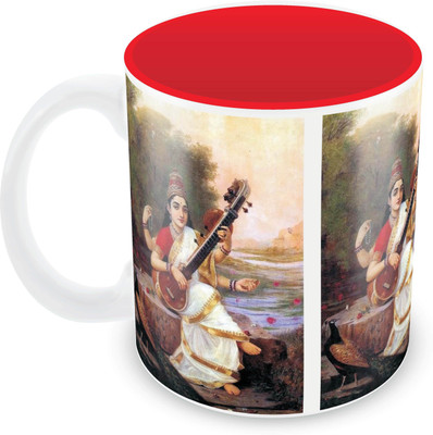 

Posterboy Saraswati Ceramic Mug(350 ml), Multicolor