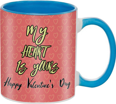 

SKY TRENDS Great Romantic Love Best Gifts For Valentine Day For Girlfriend Boyfriend Fiance Wife Husband, Anniversary,Christmas, Design 075 Ceramic Mug(325 ml), Blue