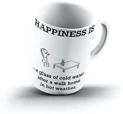 

Ucard Happiness Is2366 Bone China, Ceramic, Porcelain Mug(325 ml)