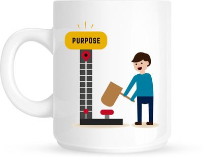 

HuppmeGift Purpose White Ceramic Mug(350 ml)