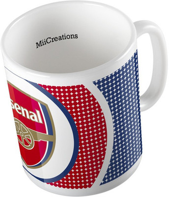 

MiiCreations Printed Arsenal Ceramic Mug(325 ml), Multicolor