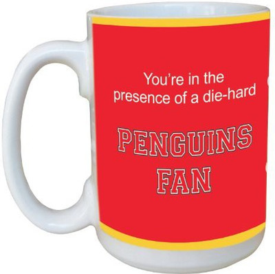 

Tree-Free Greetings Greetings lm44618 Penguins College Football Fan Ceramic with Full-Sized Handle, 15-Ounce Ceramic Mug(60 ml), Multicolor