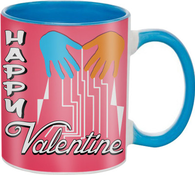 

SKY TRENDS Beautiful Special and Best Happy Valentine Gifts for Boyfriend Girlfriend Fiance Wife Husband Friends Birthday Anniversary091 Ceramic Mug(325 ml), Blue