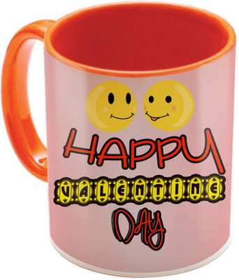 

SKY TRENDS Valentine Gift for Girlfriend Love Printed I Love U Forever Perfect for Her Him Wife Fiance Anniversary And Birthday STGD087 Ceramic Mug(325 ml), Orange