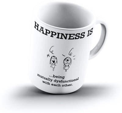 

Ucard Happiness Is1560 Bone China, Ceramic, Porcelain Mug(325 ml)
