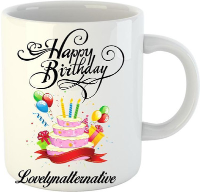 

Huppme Happy Birthday Lovelynalternative White (350 ml) Ceramic Mug(350 ml)