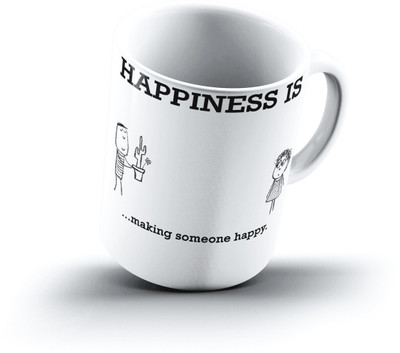 

Ucard Happiness Is1775 Bone China, Ceramic, Porcelain Mug(325 ml)