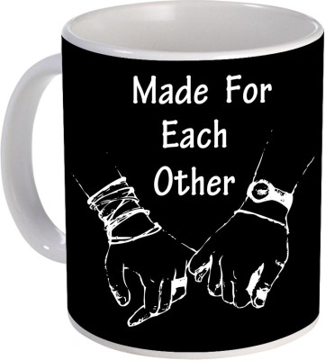 

SKY TRENDS Made For Each Other A Nice Gift FOr GIrlfriend, Boyfriend, Husband, Wife, Friend for Valentine Day Design (106) Ceramic Mug(320 ml), White