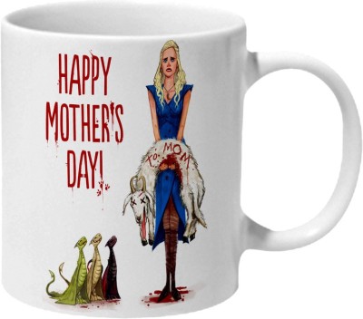 Mooch Wale Game Of Thrones Happy Mother'S Day Mother Of Dragons Ceramic Coffee Mug(325 ml)