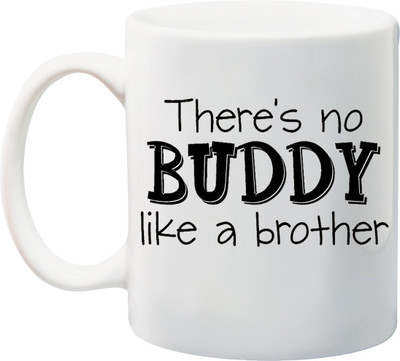 

ME&YOU Buddy Like Brother Ceramic Mug(325 ml), Multicolor