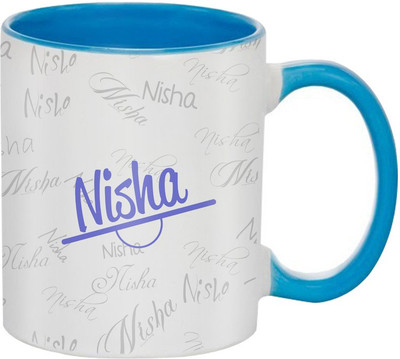 

SKY TRENDS Nisha Birthday Gift Coffee 350 ML Ceramic Mug(350 ml), Multicolor