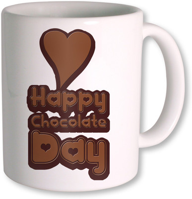 

PhotogiftsIndia Happy chocolate Day Ceramic Mug(350 ml), White