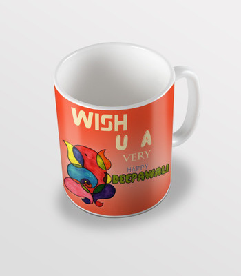 

SKY TRENDS sky trends # D056 diwali gift set Ceramic Mug(325 ml), White