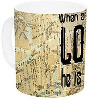 

Kess InHouse InHouse Alison Coxon London Type Map Ceramic Coffee, 11 oz, Multicolor Ceramic Mug(60 ml)