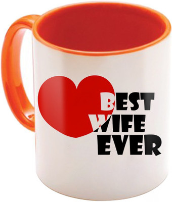 

SKY TRENDS Wonderful & Best Valentine Orange Gift For GirlFriend,Boyfriend,Husband,Wife,Friend Design Cod 128 Ceramic Mug(325 ml)