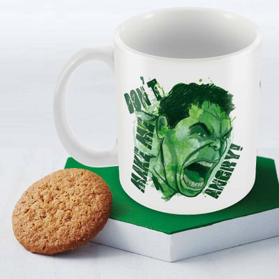 

Posterboy Don'T Make Me Angry - Hulk Officially Licensed (Pack Of 1) Ceramic Mug(350 ml), Multicolor