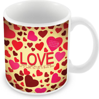 Sleep Nature's SN-MG-2575 Ceramic Mug(350 ml), Red
