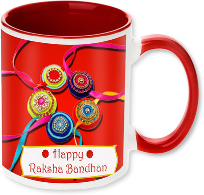 

PhotogiftsIndia Happy Raksha Bandhan 002 Ceramic Mug(325 ml), Multicolor