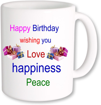 

PhotogiftsIndia Happy Birthday 003 Coffee Ceramic Mug(350 ml), Multicolor