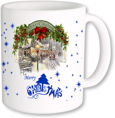 

PhotogiftsIndia Best Gift For Merry Christmas Ceramic Mug(325 ml), Multicolor