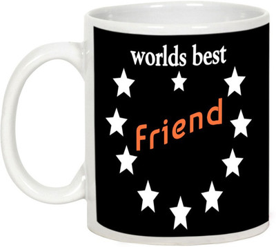 

AllUPrints Friendship Day Gifts - World's Best Friend Ceramic Mug(325 ml), White