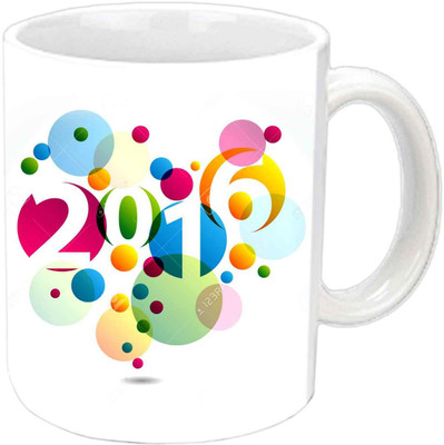 

Raj Laxmi New year 2016 cup Ceramic Mug(350 ml), White