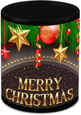

Homesogood Unique Christmas Decoration Ceramic Mug(325 ml)