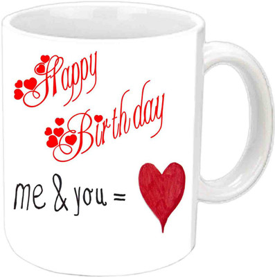 

Raj Laxmi Happy B'day With Lovely Heart White Ceramic Mug(3.5 ml)