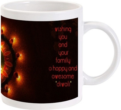 

Lolprint 55 Diwali Ceramic Mug(325 ml)