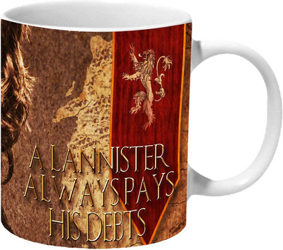 

Mooch Wale Game Of Thrones Tyrion Lannister Always Pays His Debts Ceramic Mug(325 ml), Multicolor